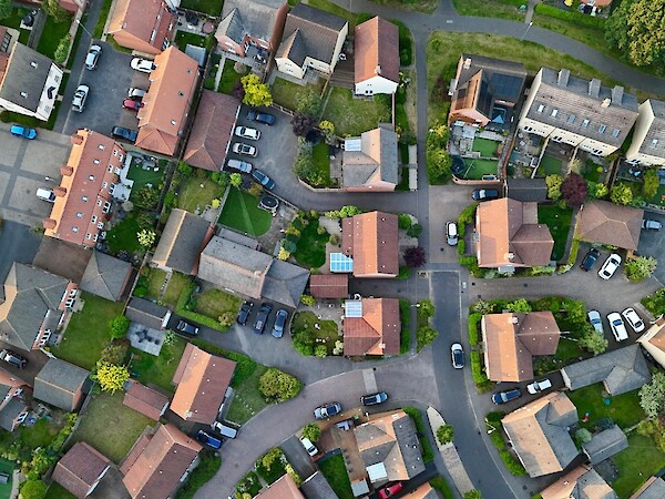 Housing estate aerial photo