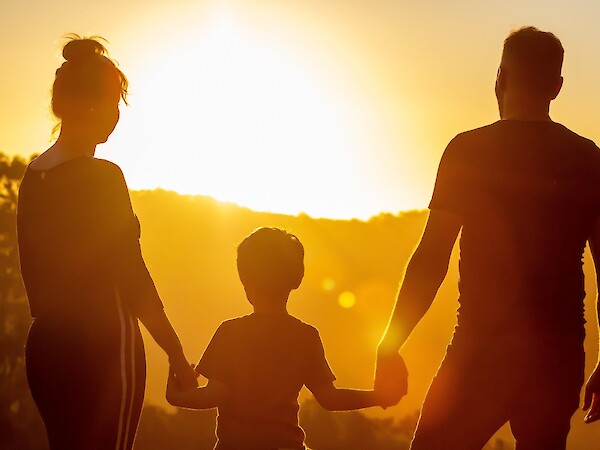 Family in the sun